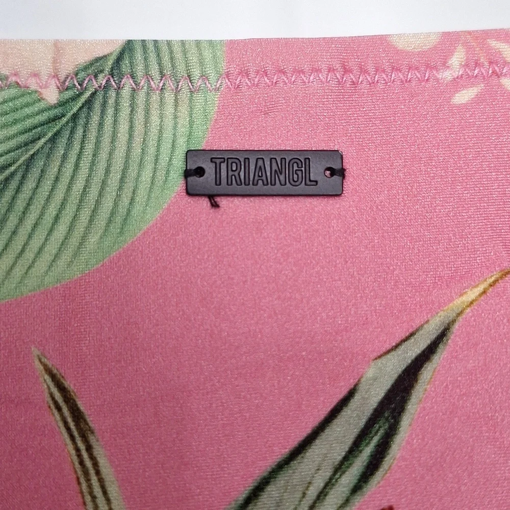 Triangl Swimwear White and Pink Bikini Swim Cinch Bag
